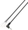VOLTCRAFT XL-AC35DW Jackplug-aansluitkabel Jackplug male 3,5 mm - Open kabeleinde Stereo Aantal polen: 3 Inhoud: 1 stuk(s)