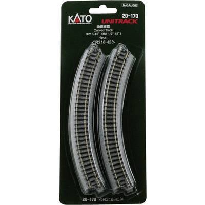 N Kato Unitrack 7078112 Gebogen rails  45 ° 216 mm 4 stuk(s)