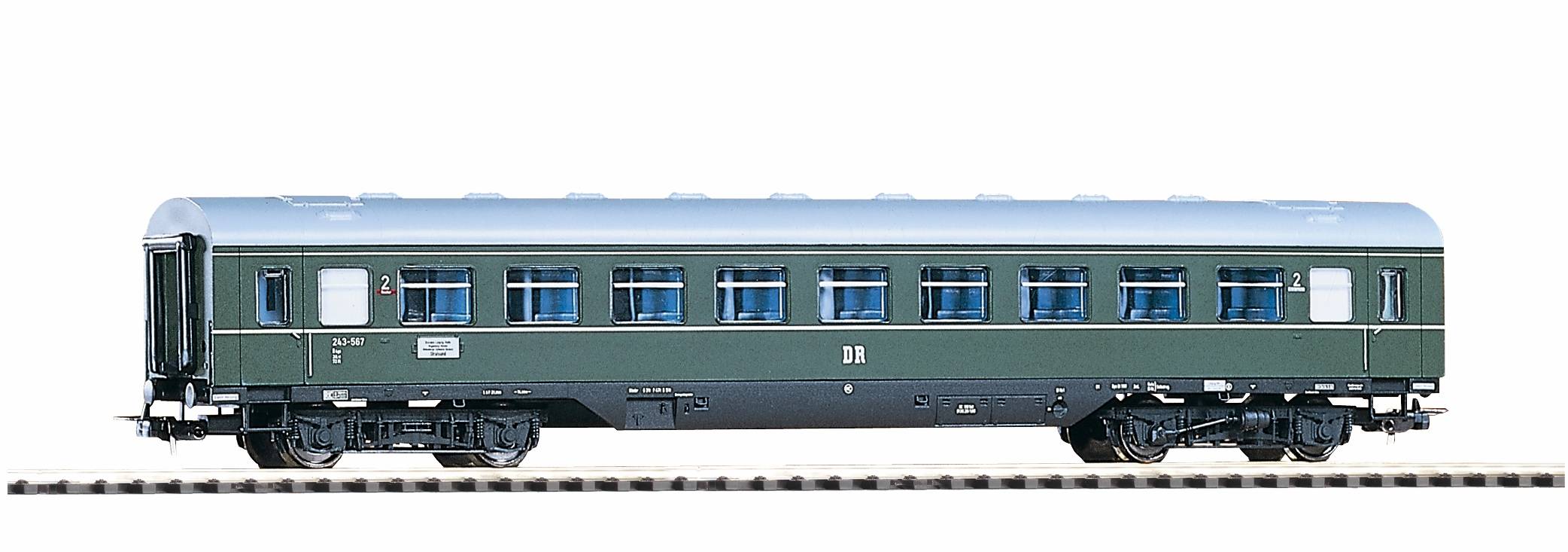 Piko H0 53242 H0 moderniseringswagon van 2e klas B4ge met afdekplaten van de DR tijdperk III