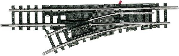 N Minitrix rails T14951 Wissel, Links 194.6 mm 24 ° 194.6 mm 1 stuk(s)