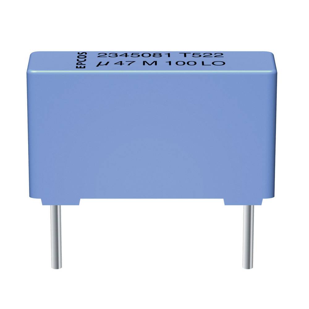TDK B32522-C1105-K 1 stuk(s) MKT-foliecondensator Radiaal bedraad 1 µF 100 V/AC 10 % 15 mm (l x b x h) 18 x 5 x 10.5 mm