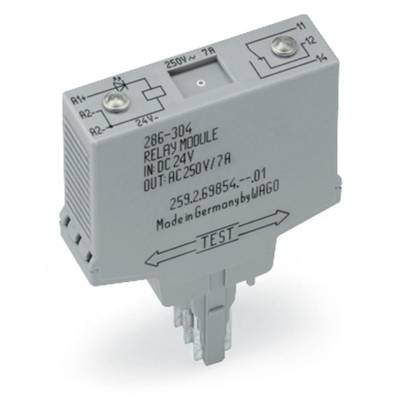 WAGO 286-304 Steekrelais 24 V/DC 7 A 1x wisselcontact 1 stuk(s) 