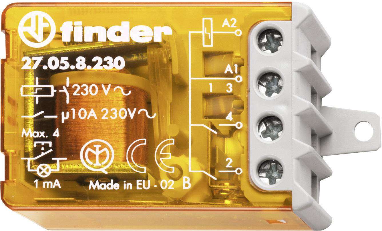 Finder 27.05.8.230.0000 Stroomstootschakelaar Inbouw 2x NO 230 V/AC 10 A 2300 VA 1 stuk(s)