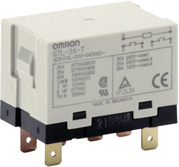 Omron G7L-2A-T 200-240 VAC Steekrelais 240 V/AC 25 A 2x NO 1 stuk(s)