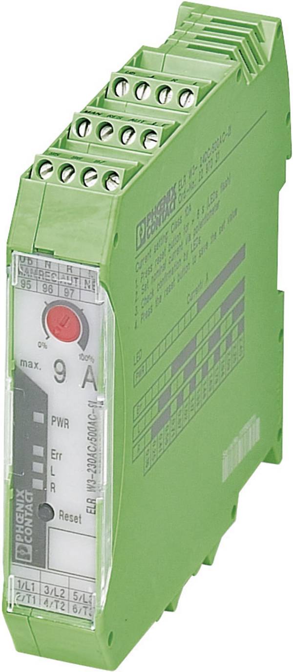Phoenix Contact ELR W3-24DC/500AC-9I Keerschakelaar 24 V/DC 9 A Met testknop Geschikt voor merk (relais): Phoenix Contact Piece 1 stuk(s)