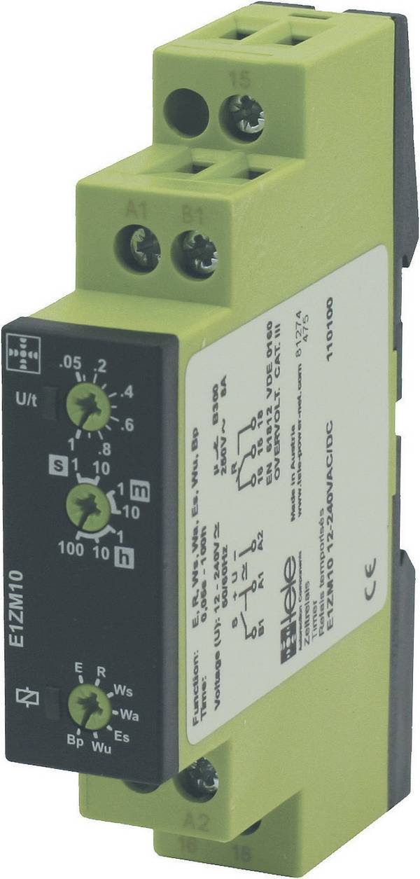tele 110200 E1ZM10 24-240VAC/DC Tijdrelais Multifunctioneel 1 stuk(s) 1x wisselcontact