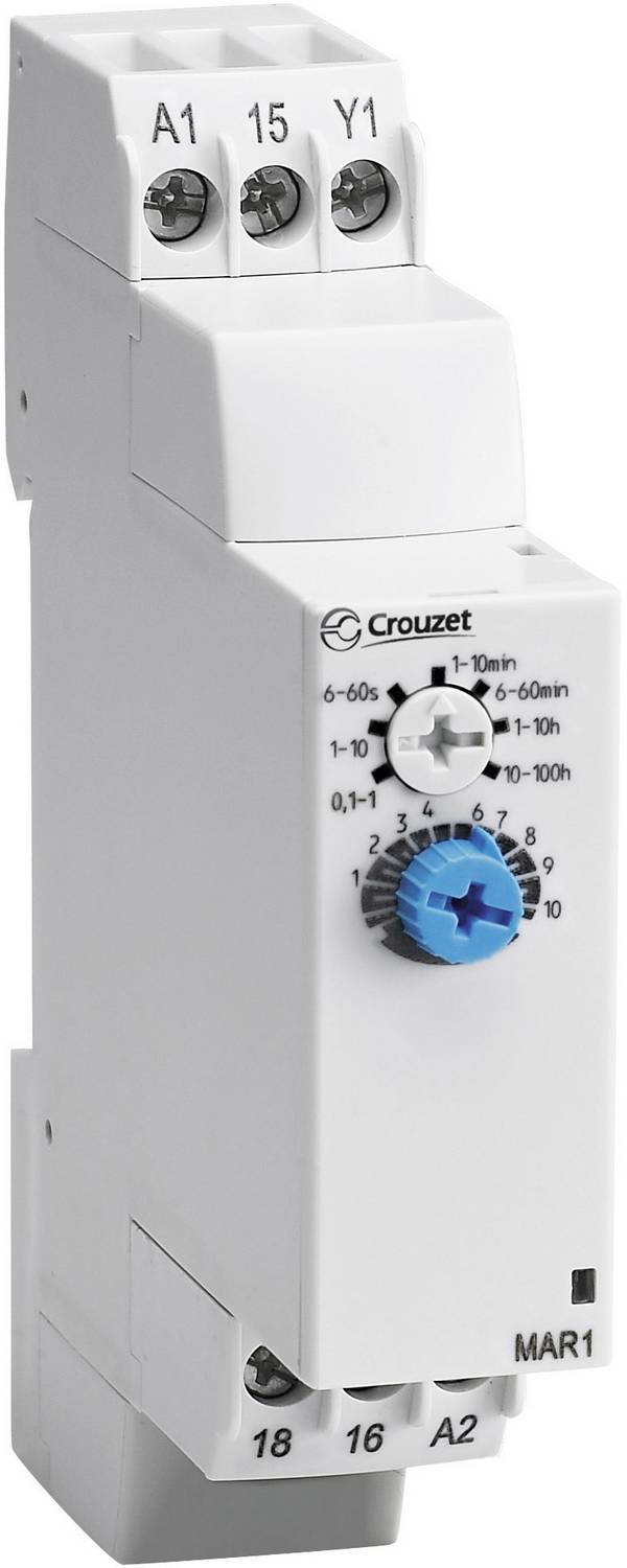 CROUZET CROUZET-MAR1 Tijdrelais; 0,1s÷100h; SPDT; 250VAC/8A; Uvoed: 24÷240VAC; 24VDC - 1 stuk