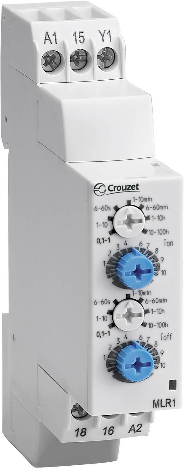 Crouzet 88827155 MLR1 Tijdrelais Multifunctioneel 1 stuk(s) Tijdsduur: 0.1 s - 100 h 1x wisselcontact
