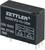 Zwart relais met opschrift 'Zettler AZ2501P2-1C-12DK', nominale waarden 12V DC spoel, 40A 277V AC. Vier schakelschema's zijn afgebeeld.