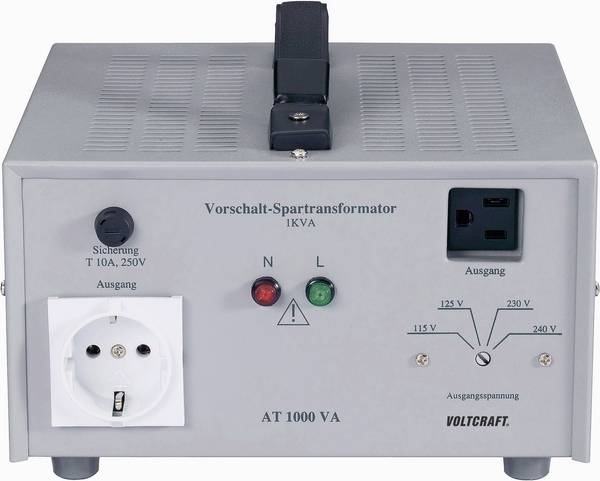 VOLTCRAFT AT-1000 NV Voorschakeltransformator Kalibratie (DAkkS) 1000 W 240 V/AC