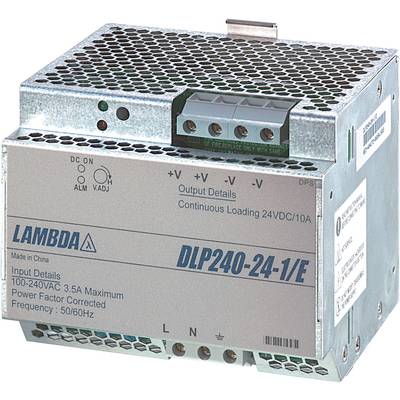 TDK-Lambda DLP240-24-1/E DIN-rail netvoeding  24 V/DC 10 A 240 W Aantal uitgangen: 1 x  Inhoud: 1 stuk(s)