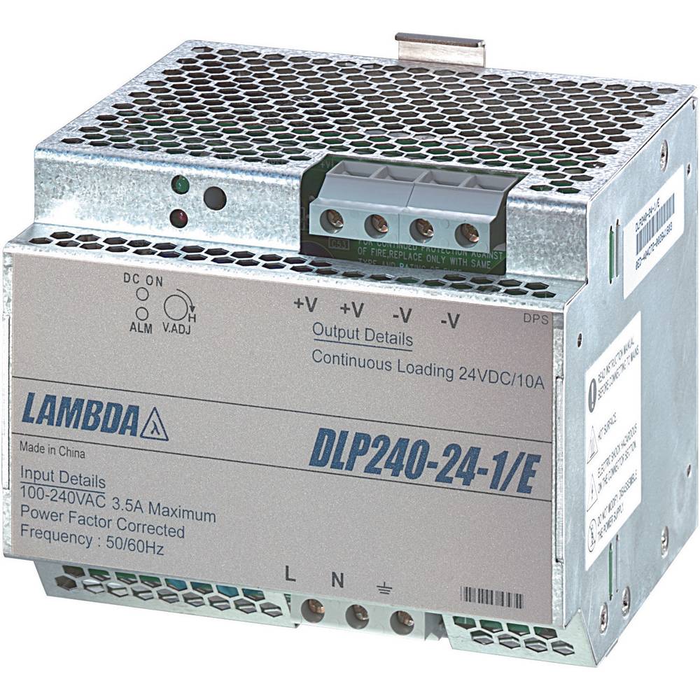 TDK-Lambda DLP240-24-1/E DIN-rail netvoeding 24 V/DC 10 A 240 W Aantal uitgangen:1 x Inhoud 1 stuk(s)