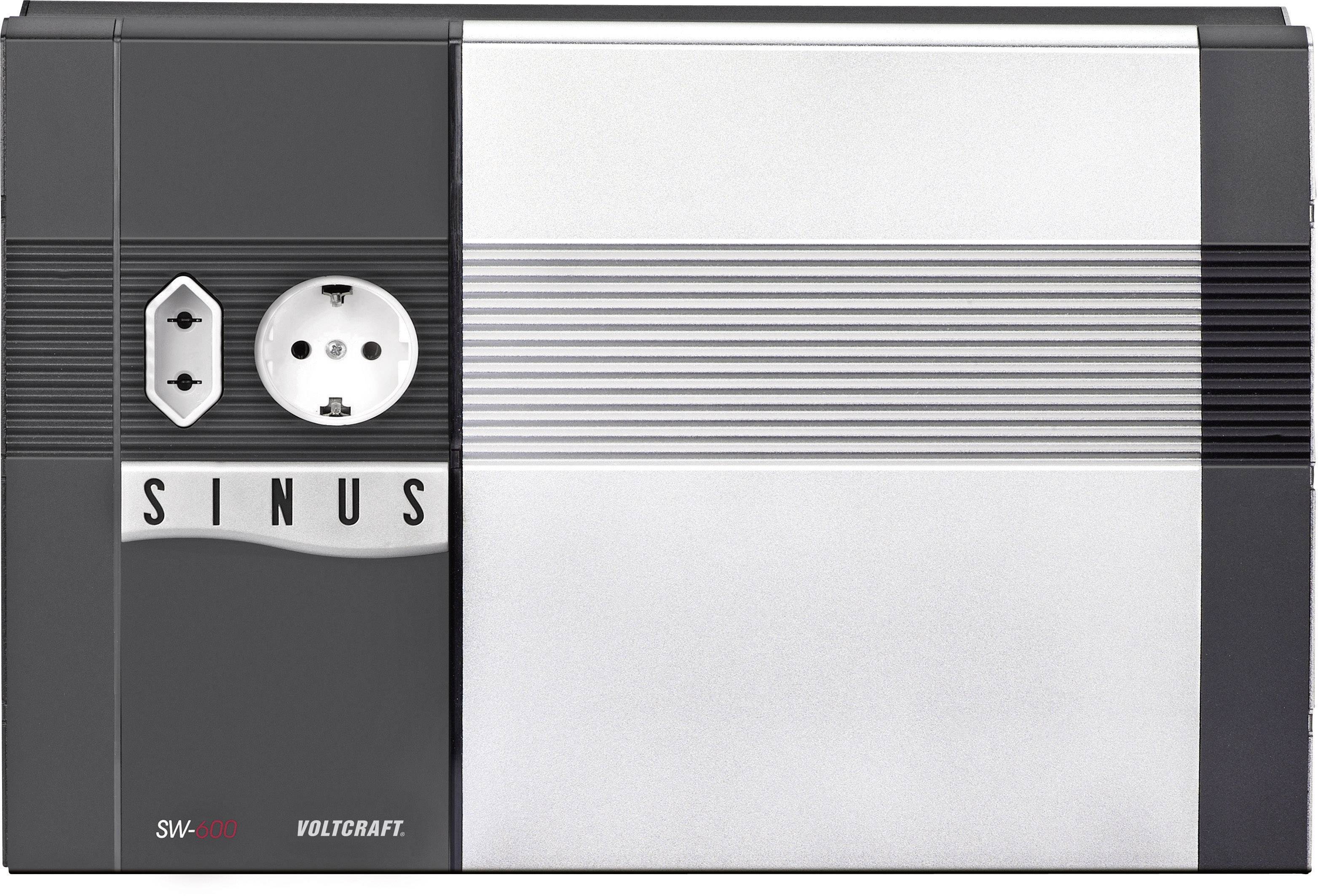 VOLTCRAFT;Omvormer;SW-600 12V;600 W;12 V/DC - 230 V/AC;Op afstand bedienbaar-1