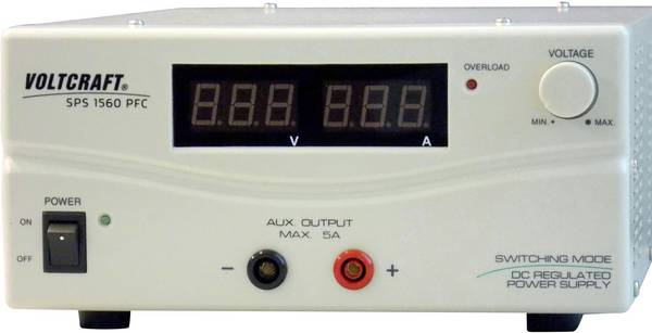 VOLTCRAFT SPS 1560 PFC Labvoeding, regelbaar Kalibratie (ISO) 1 - 15 V/DC 6 - 60 A 900 W Remote Aantal uitgangen: 2 x