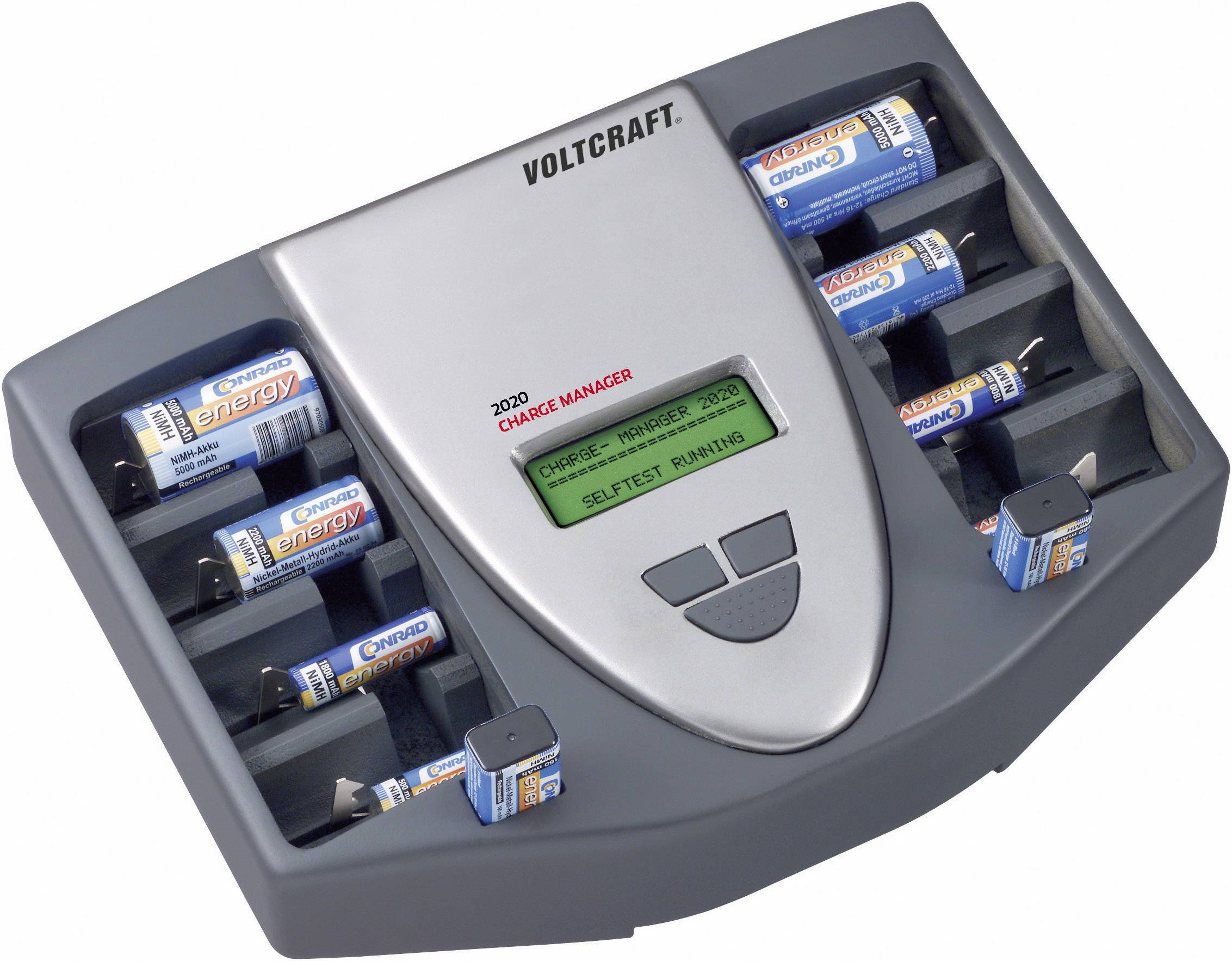 VOLTCRAFT Charge Manager CM2020 Batterijlader NiCd, NiMH AAA (potlood), AA (penlite), C (baby), D (mono), 9 V (blok)-0
