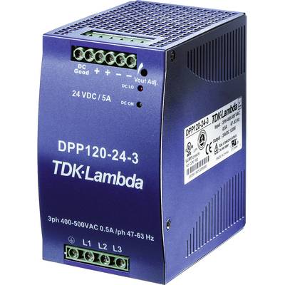 TDK-Lambda DPP120-24-3 DIN-rail netvoeding  24 V/DC 5 A 120 W Aantal uitgangen: 1 x  Inhoud: 1 stuk(s)