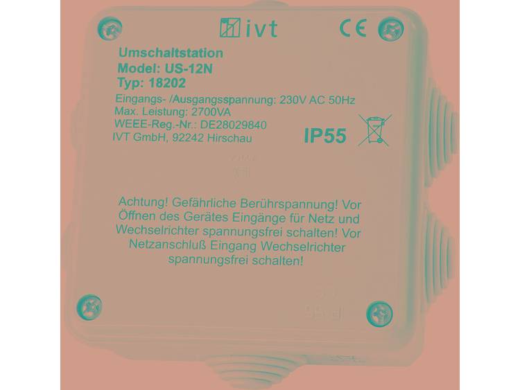 IVT US-12N Sinus-spanningsomvormer 2760 VA- 230 V-AC 230 V-AC inverter