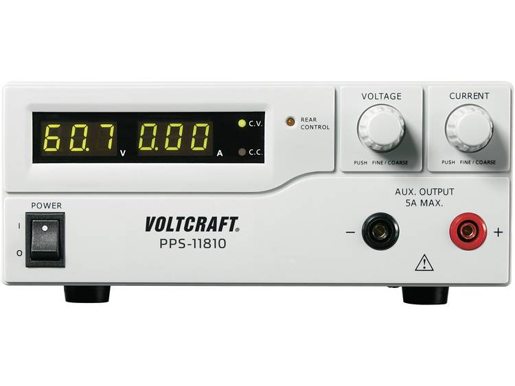 VOLTCRAFT PPS-11810 Labvoeding, regelbaar 1 18 V-DC 0 10 A 180 W USB, Remote Programmeerbaar Aantal 
