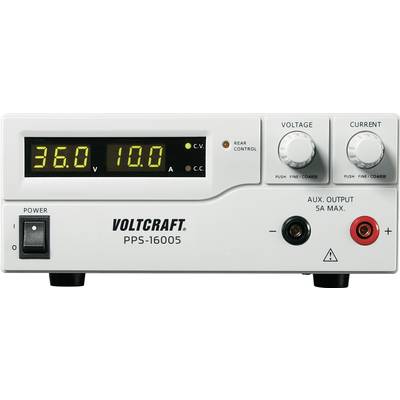 VOLTCRAFT PPS-16005 Labvoeding, regelbaar  1 - 36 V/DC 0 - 10 A 360 W USB, Remote Programmeerbaar Aantal uitgangen: 2 x