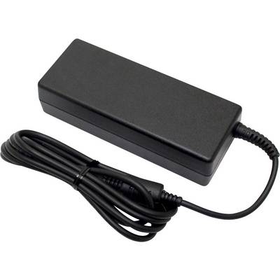 Zwart netsnoer met kabel, dat gebruikt wordt voor het opladen van elektronische apparaten.