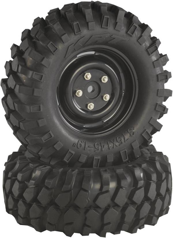 Absima 1:10 Crawler Complete wielen Offroad V Block  Crawler Zwart 2 stuk(s)