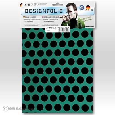 Oracover 90-017-071-B Designfolie Easyplot Fun 1 (l x b) 300 mm x 208 mm Turquoise-zwart
