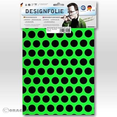 Oracover 90-041-071-B Designfolie Easyplot Fun 1 (l x b) 300 mm x 208 mm Groen, Zwart