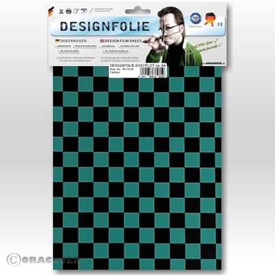 Oracover 95-017-071-B Designfolie Easyplot Fun 4 (l x b) 300 mm x 208 mm Turquoise-zwart