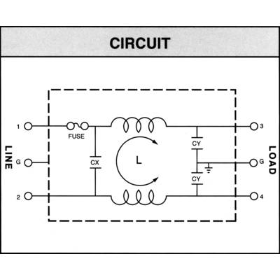 Yunpen 521498 YL10T1 Netfilter Met IEC-connector, Met zekering 250 V/AC 10 A 0.3 mH (l x b x h) 60 x 45 x 33.5 mm 1 stuk