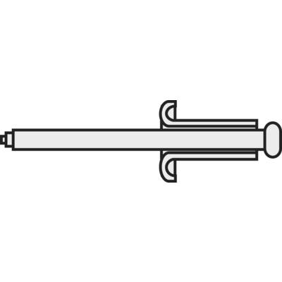 TOOLCRAFT 194708 Popnagel (Ø x l) 4 mm x 8 mm  Staal Aluminium  A4*10 D7337-AL/ST 10 stuk(s)