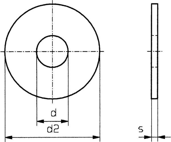 Onderlegring 2.7 mm 8 mm RVS 100 stuk(s) TOOLCRAFT 2,7 D9021-A2 194711