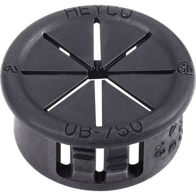 PB Fastener AF0750 Kabeldoorvoering  Montagegat: 19 mm Klem-Ø (max.):  12.7 mm Plaatdikte (max.): 3.2 mm Polyamide Zwart