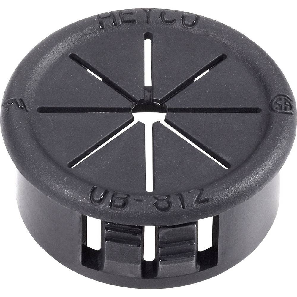PB Fastener AF0812 Kabeldoorvoering Montagegat: 22.2 mm Klem-Ø (max.): 12.7 mm Plaatdikte (max.): 3.2 mm Polyamide Zwart 1 stuk(s)