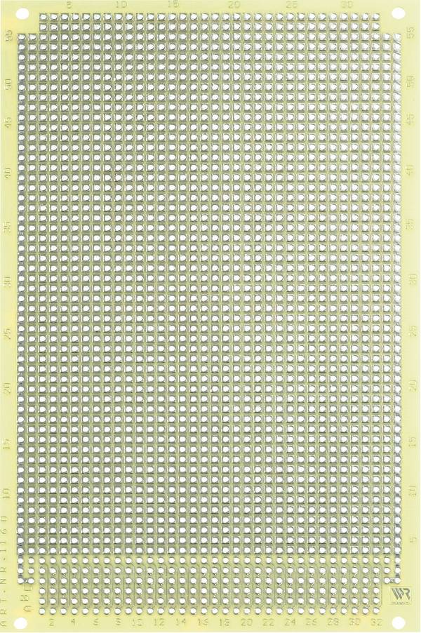 Rademacher WR-Typ 1160 Experimenteer printplaat  Epoxide (l x b) 16 cm x 10 cm 35 µm Rastermaat 2.54 mm Inhoud 1 stuk(s)