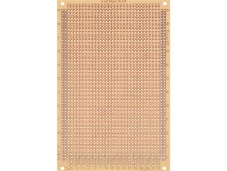WR Rademacher Laboratoriumkaart HP (l x b x h) 160 x 100 x 1.5 mm Rastermaat 2.54 mm HP met Cu.-dekl