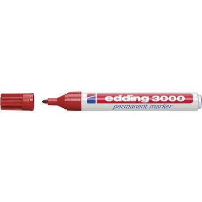 Edding 3000 4-3000-1-1002 Permanent marker Rood Watervast: Ja 