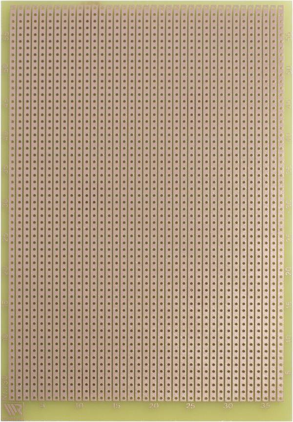 Rademacher WR-Typ 732 Experimenteer printplaat  Epoxide (l x b) 16 cm x 10 cm 35 µm Rastermaat 2.54 mm Inhoud 1 stuk(s)