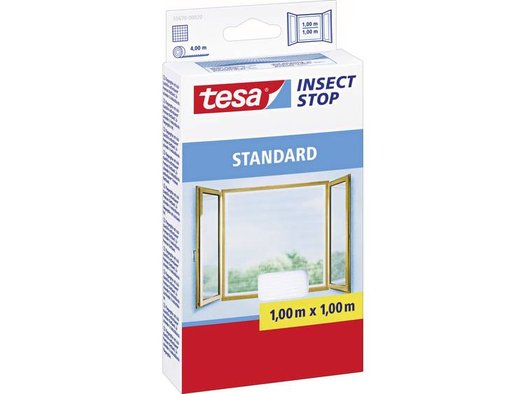 Tesa vliegenhor standaard voor ramen (l x b) 1 m x 1 m Wit insectenverdrijver 55670-20 tesa Insect S
