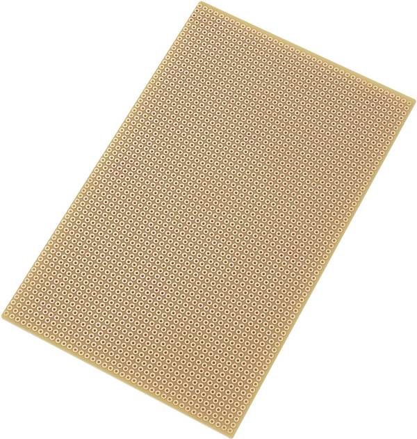 TRU COMPONENTS SU527769 Printplaat  Hardpapier (l x b) 16 cm x 10 cm 35 µm Rastermaat 2.54 mm Inhoud 1 stuk(s)