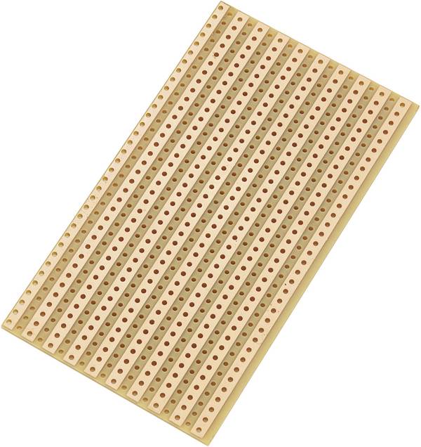 Europrintplaat hardpapier (L x B) 90 x 50 mm 35 µm rastermaat 5,08 mm Conrad Components SU527610 inhoud 1 st.