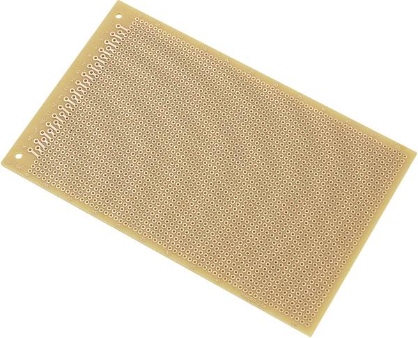 TRU COMPONENTS SU527453 Printplaat  Hardpapier (l x b) 16 cm x 10 cm 35 µm Rastermaat 2.54 mm Inhoud 1 stuk(s)