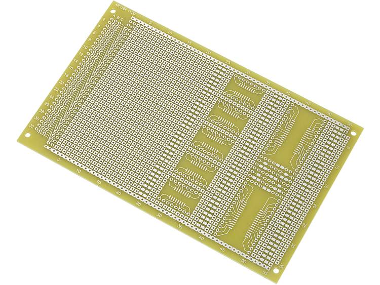 TRU COMPONENTS SU527858 SMD-printplaat Epoxide (l x b) 160 mm x 100 mm 35 Âµm Rastermaat 2.54 mm Inh