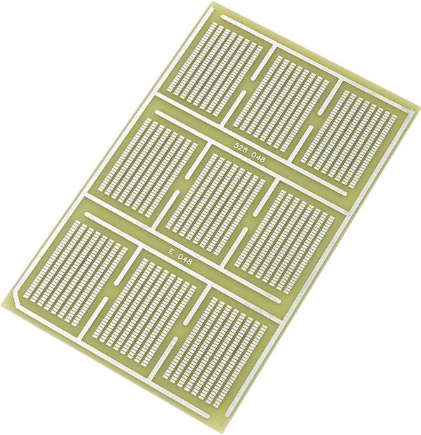 TRU COMPONENTS SU528048 SMD-printplaat  Epoxide (l x b) 16 cm x 10 cm 35 µm Rastermaat 1.27 mm Inhoud 1 stuk(s)