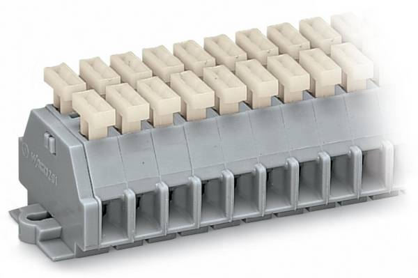 WAGO 261-112/341-000 Klemstrook 6 mm Spanveer Toewijzing: L Grijs 25 stuk(s)