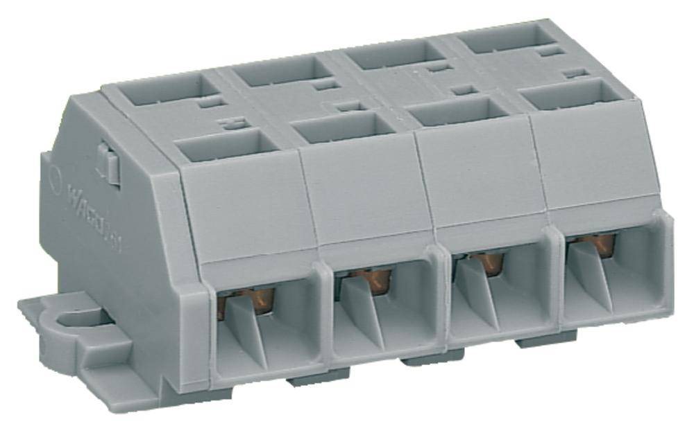 WAGO 261-204 Klemstrook 10 mm Spanveer Toewijzing: L Grijs 100 stuk(s) Package