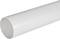 Een wit, cilindrisch kunststofbuis, schuin lopend van links naar rechts.