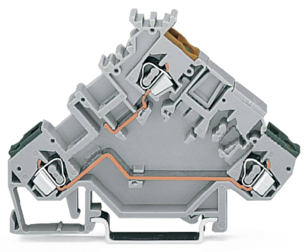 WAGO 280-555 Actuatorenklem 5 mm Spanveer Toewijzing: L Grijs 50 stuk(s)