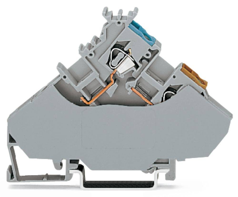 WAGO 280-567 Initiatorklem 6 mm Spanveer Toewijzing: L Grijs 20 stuk(s) Package
