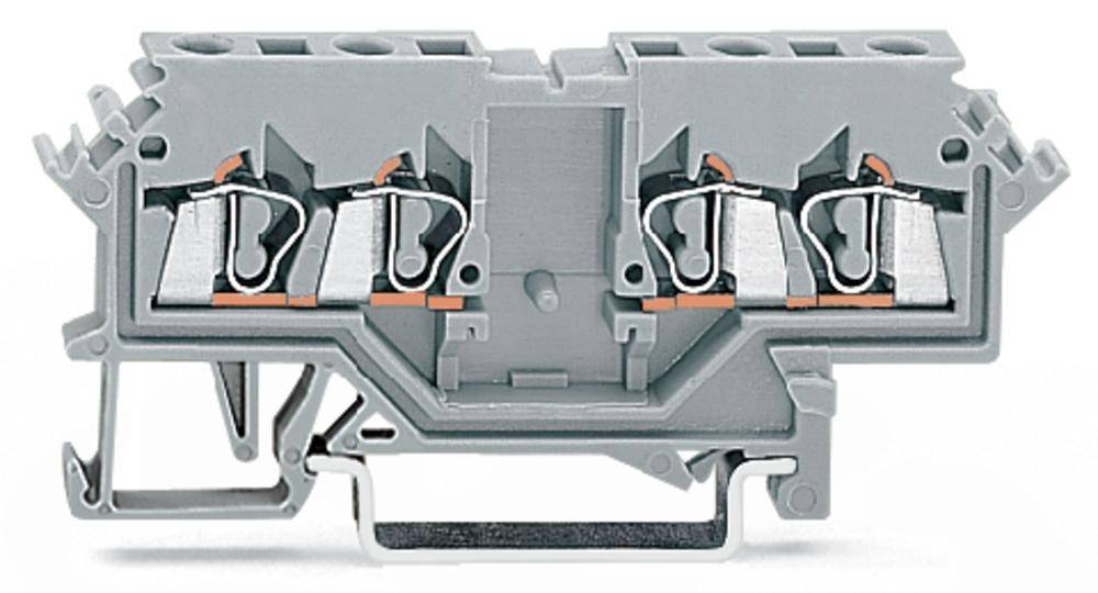 WAGO 280-626 Doorgangsklem 5 mm Spanveer Toewijzing: L Grijs 100 stuk(s)