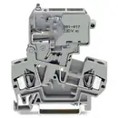 WAGO 281-611/281-417 Zekeringklem 8 mm Spanveer Toewijzing: L Grijs 50 stuk(s)